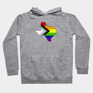 Progress pride flag - Texas Hoodie